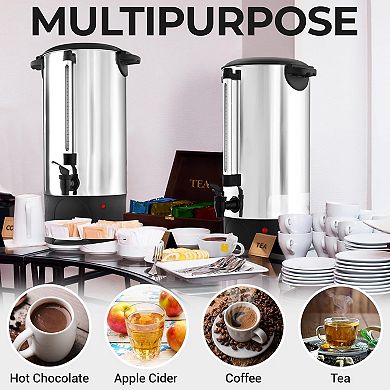 Zulay Kitchen Commercial Coffee Maker Stainless Steel - 45 Cup Coffee Urn
