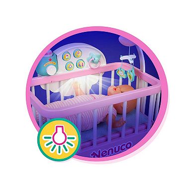 Nenuco Good Sleep Cradle with Baby Doll, Crib, and Accessories