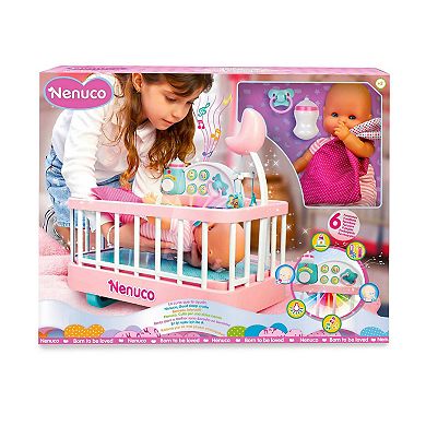 Nenuco Good Sleep Cradle with Baby Doll, Crib, and Accessories