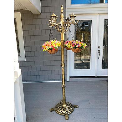 BrylaneHome Solar Lamp Post