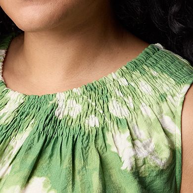 Plus Size Simply Vera Vera Wang Smocked Maxi Dress