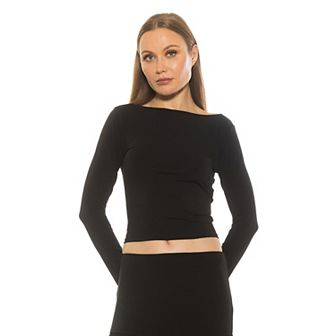 Women's ALEXIA ADMOR Dahlia Boatneck Long Sleeve Shirt