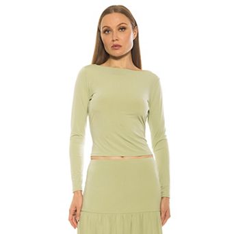 Women's ALEXIA ADMOR Dahlia Boatneck Long Sleeve Shirt