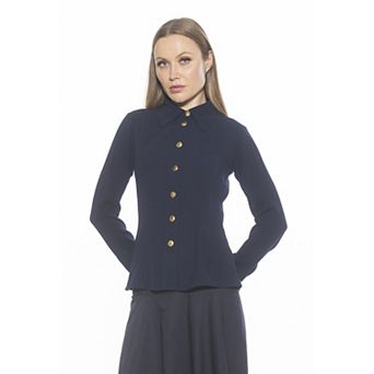 Women's ALEXIA ADMOR Leland Collared Button Down Shirt With Wide Cuff