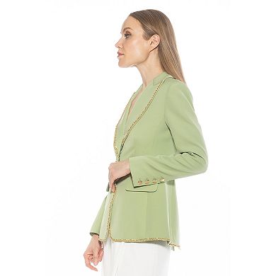 Women's ALEXIA ADMOR Janet Fitted Blazer With Chain Trim Detailing