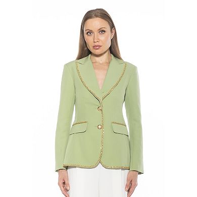 Women's ALEXIA ADMOR Janet Fitted Blazer With Chain Trim Detailing