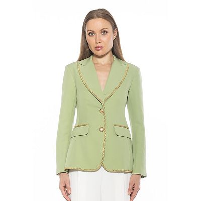 Women's ALEXIA ADMOR Janet Fitted Blazer With Chain Trim Detailing