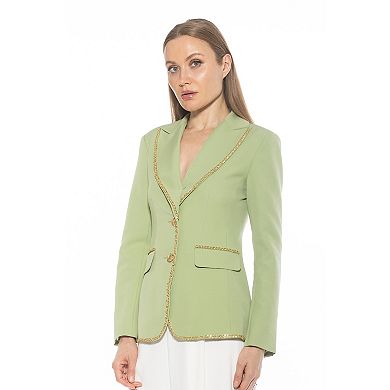 Women's ALEXIA ADMOR Janet Fitted Blazer With Chain Trim Detailing
