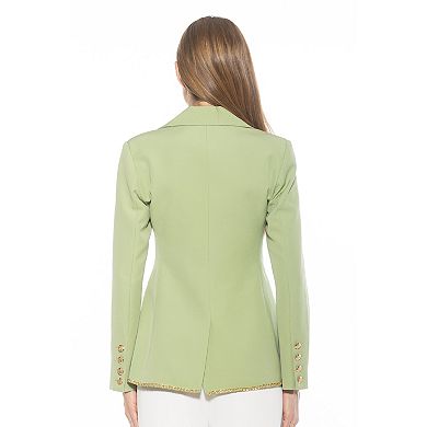 Women's ALEXIA ADMOR Janet Fitted Blazer With Chain Trim Detailing