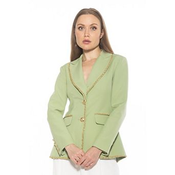 Women's ALEXIA ADMOR Janet Fitted Blazer With Chain Trim Detailing