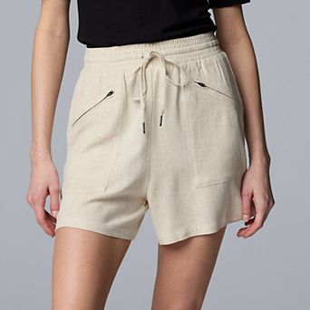 Women's Simply Vera Vera Wang Zip Front Shorts