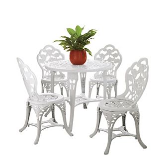 BrylaneHome 5 pc Table And Chair Bistro Set
