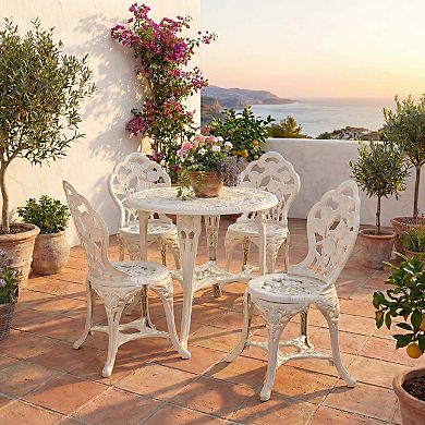 BrylaneHome 5-Piece Table And Chair Bistro Set