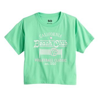 Girls 6-20 SO® Short Sleeve Boxy Graphic Tee in Regular & Plus Size