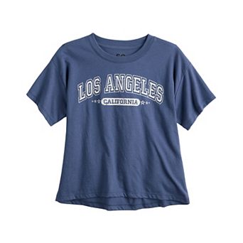 Girls 6-20 SO® Short Sleeve Boxy Graphic Tee in Regular & Plus Size