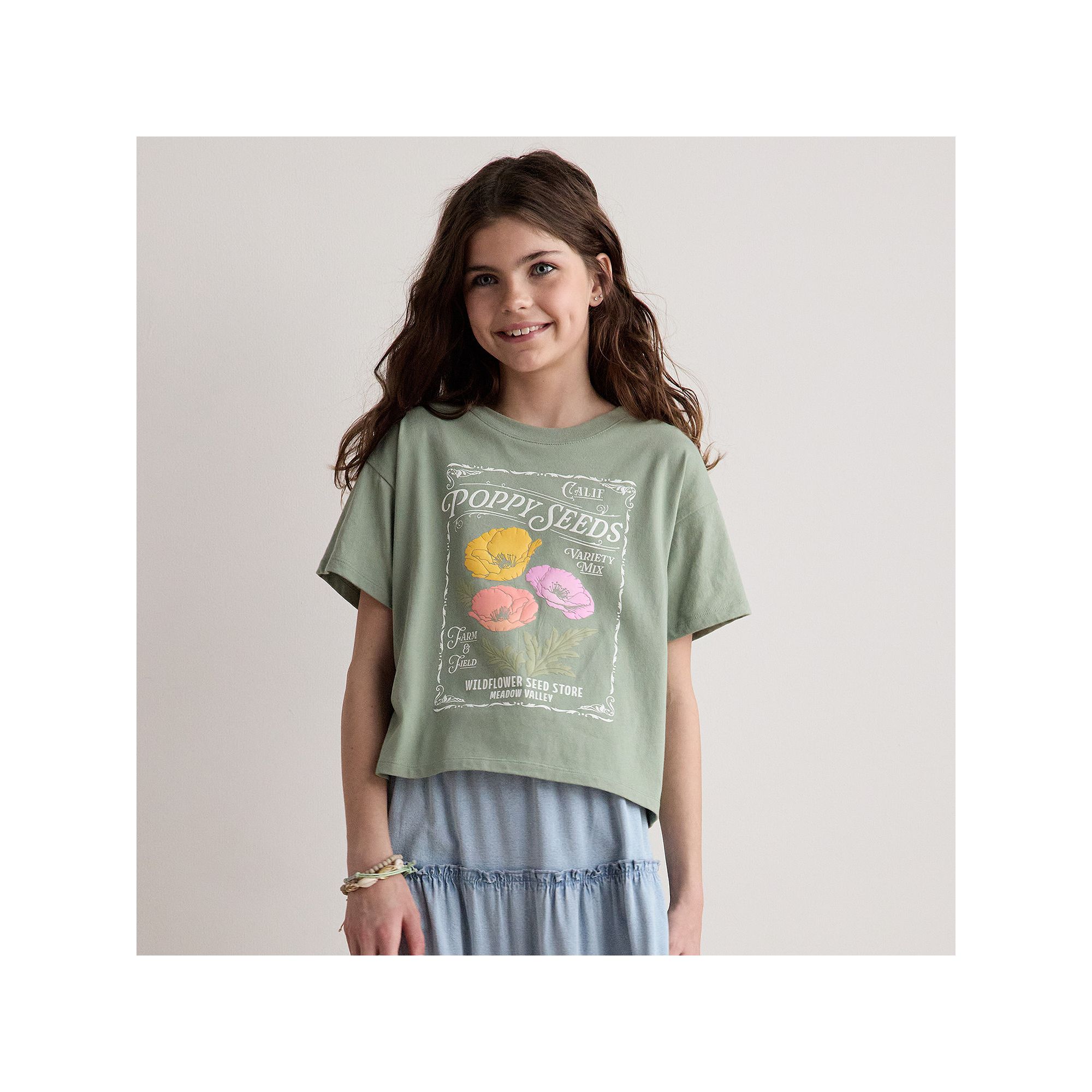 Girls 6-20 SO® Short Sleeve Boxy Graphic Tee in Regular & Plus Size, Girl