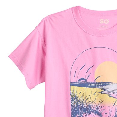 Girls 6-16 SO® Short Sleeve Adaptive Boxy Graphic Tee