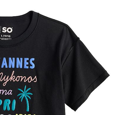 Girls 6-16 SO® Short Sleeve Adaptive Boxy Graphic Tee