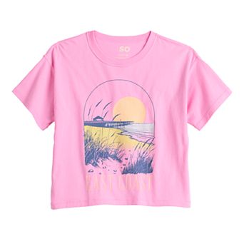 Girls 6-16 SO® Short Sleeve Adaptive Boxy Graphic Tee