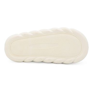 Yoki Dahlia Women's Open Toe Platform Slippers
