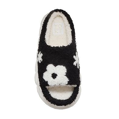 Yoki Dahlia Women's Open Toe Platform Slippers