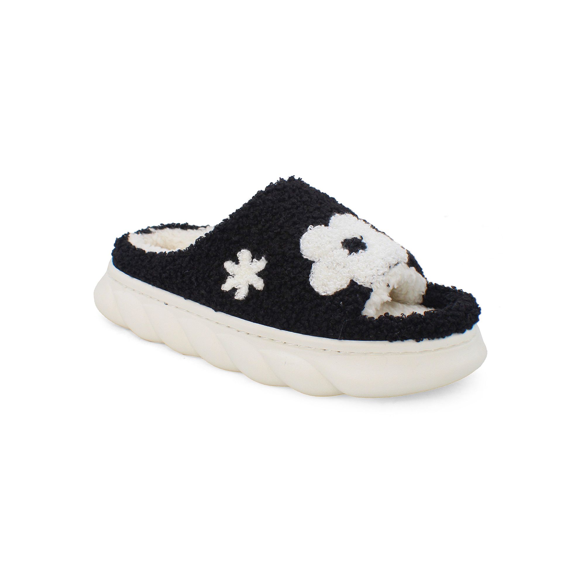 Yoki Dahlia Womens Open Toe Platform Slippers, Size: 7, Black