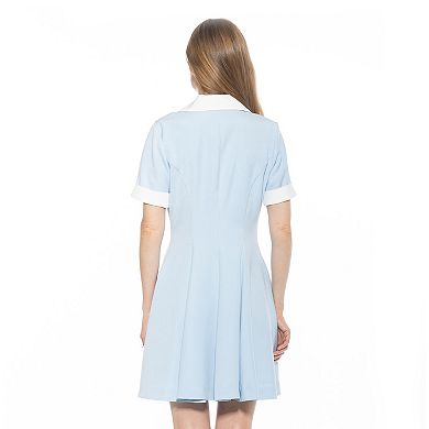 Women's ALEXIA ADMOR Linus Collar Fit & Flare Button-Down Dress