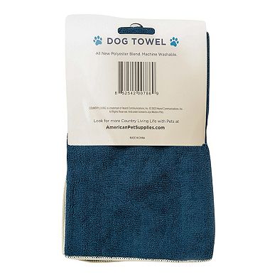 Country Living Microfiber Dog Bath Towel - Quick-Drying and Absorbent - Grey