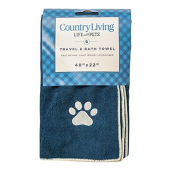 Country Living Microfiber Dog Bath Towel - Quick-Drying and Absorbent - Grey