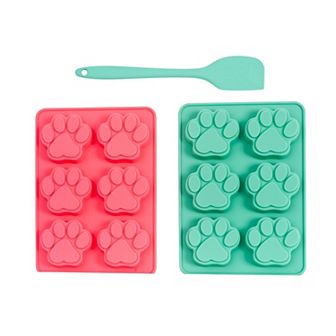 Country Living 3 pc Silicone Treat Baking Kit (2 Baking Trays, 1 Spatula)