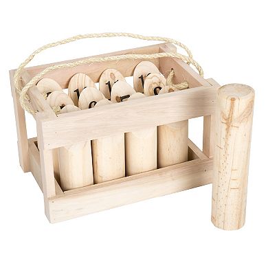 Wooden Throwing Game With Carrying Crate