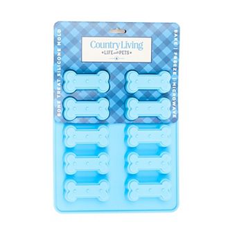 Country Living Bone-Shaped Silicone Baking Tray (10-Cavity Mold) for Dog Treats