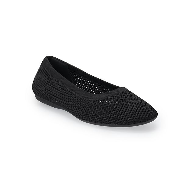 Croft & Barrow® Sonya Stretch Women's Ballet Flat - Onyx (5)