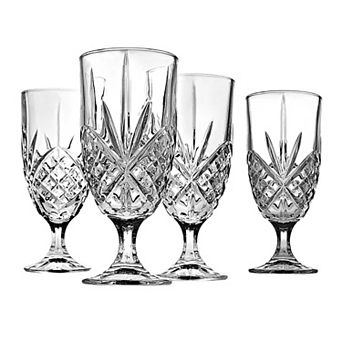 Godinger Silver Dublin Crystal Ice Tea Glass 4 pc Set