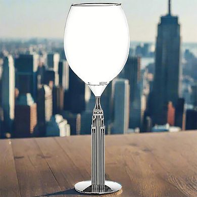 Godinger Silver Landmark Empire State Wine Glass