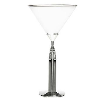Godinger Silver Landmark Empire State Martini Glass