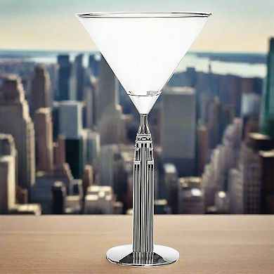 Godinger Silver Landmark Empire State Martini Glass