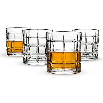 Godinger Silver 4-Pack Radius Double Old Fashioned Glasses