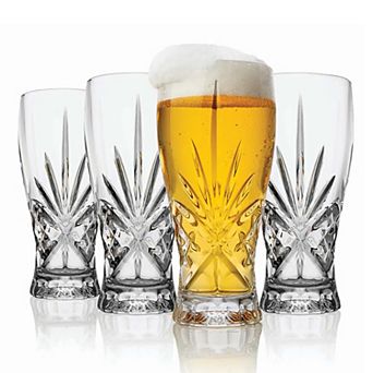 Godinger Silver Dublin Crystal Pint Glasses - Set of 4