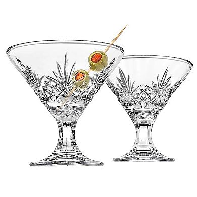 Godinger Silver Dublin Crystal Martini Glasses - Set of 4