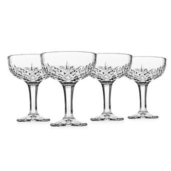 Godinger Silver Dublin Champagne Coupe Glasses - Set of 4