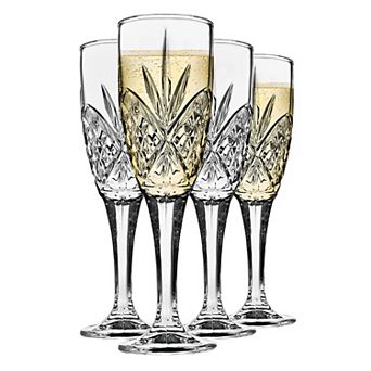 Godinger Silver Dublin Crystal Flutes - Set of 4
