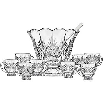 Godinger Silver Dublin Crystal 10 pc Punch Set