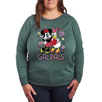 Disney's Minnie Mouse & Daisy Duck Plus Size Gal Pals French Terry Long Sleeve Tee