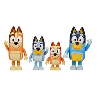 Bluey & Family 4 pc Action Figure Set