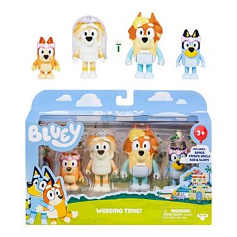 Bluey 4 pc Wedding Time Action Figure Set
