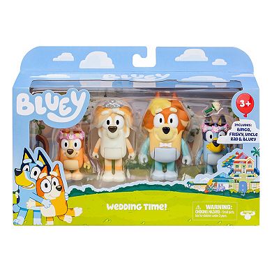 Bluey 4-pc. Wedding Time Action Figure Set