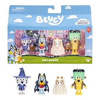 Bluey 4 pc Halloween Costume Party Action Figure Set
