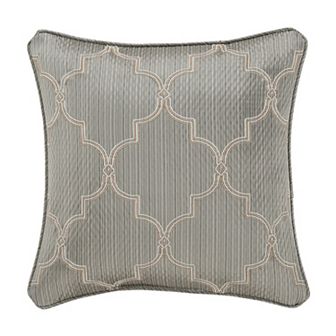 Five Queens Court Medellin Square Embellished Decorative Throw Pillow