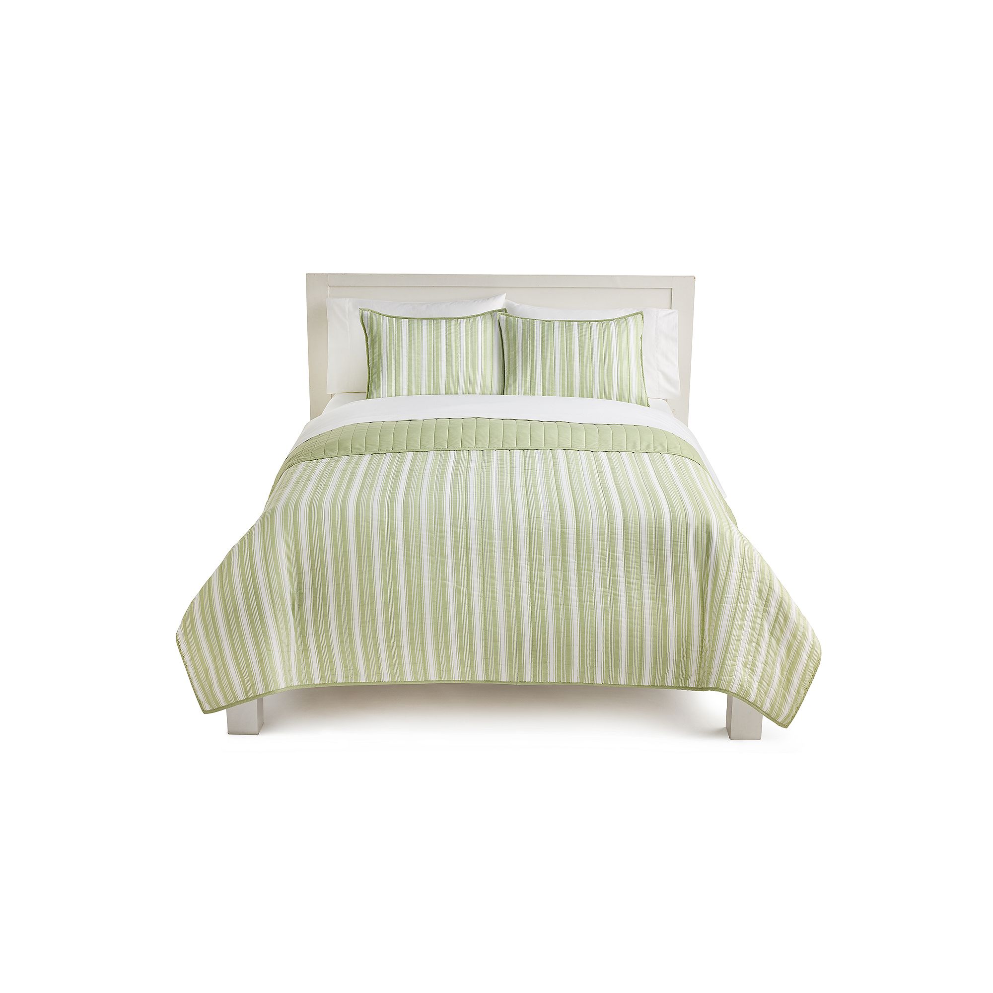 The Big One® Cillan Green Stripe Quilt Set with Shams